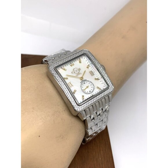 GV2 by Gevril Women's Watch 9258B Swiss Quartz Mother of Pearl Dial Silver Steel - Picture 5 of 13